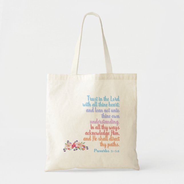 Tote Bag Proverbes Bible Verse (Devant)
