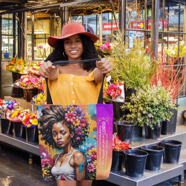 Tote Bag Proverbes de la femme Abstraite de foi 31 30 (Créateur téléchargé)