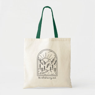 Tote Bag Psaume 23 3 Rafraîchit Soul Bible chrétienne Verse