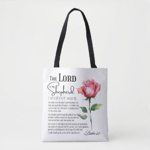 Tote Bag Psaume 23 Le Seigneur est ma Fleur berger