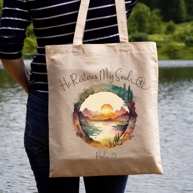 Tote Bag Psaume 23 Verse de la Bible (Créateur téléchargé)