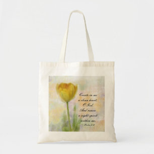 Tote Bag Psaume 51:10 Créer en moi un coeur propre O Dieu