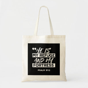 Tote Bag Psaume 91:2 - Mon Refuge et ma forteresse chrétien