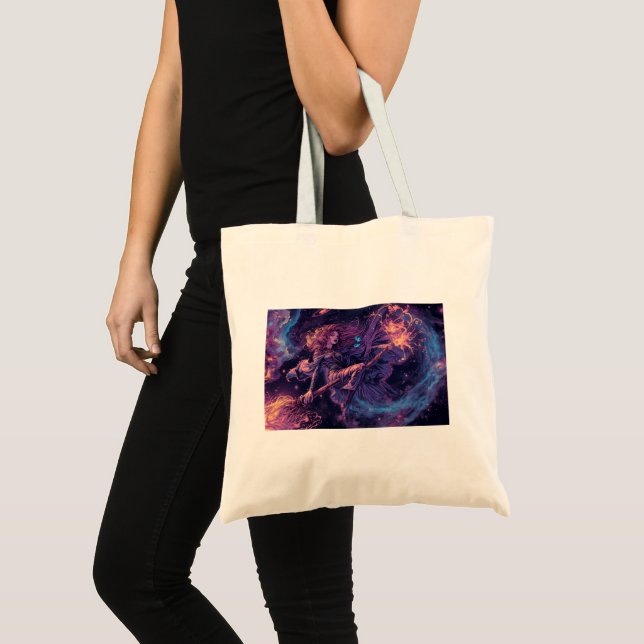 Tote Bag psychedelic witch totebag (Devant (produit))