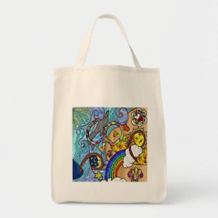 Tote Bag Psychédélique des années 60 rétro à la plage Vêtem