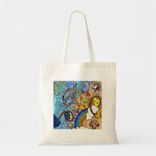 Tote Bag Psychédélique des années 60 rétro à la plage Vêtem