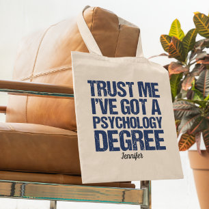 Tote Bag Psychologie amusante Diplôme Psychologue Personnal