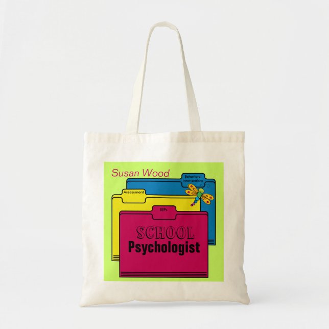 Tote Bag Psychologue fait sur commande Fourre-tout d'école (Devant)