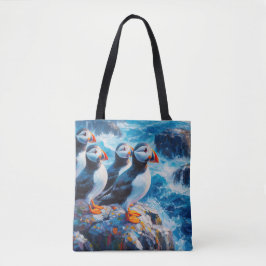 Tote Bag Puffins