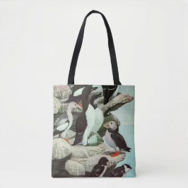 Tote Bag Puffins vintages et oiseaux aquatiques de Louis Fu