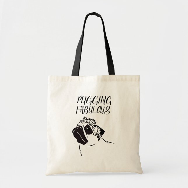 Tote Bag Pugging fabuleux (Devant)