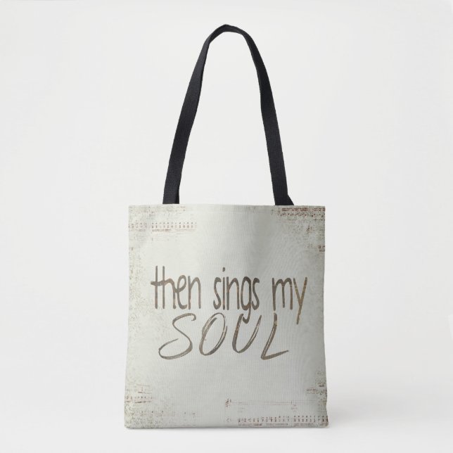 Tote Bag "puis chante mon âme" inspiration (Devant)