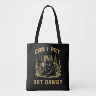 Tote Bag Puis-je caresser ce chien - Randonneur drôle - Ama
