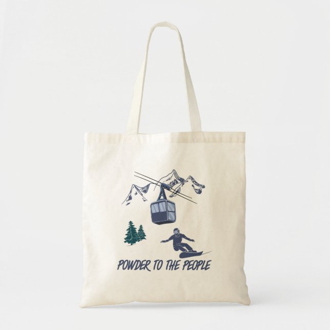 Tote Bag Puissance du snowboard pour le peuple Station de s (Devant)