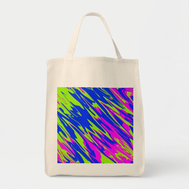 Tote Bag Pulvériser Paint Pink Lime Blue (Devant)