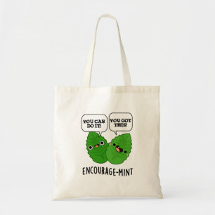 Tote Bag Pun à menthe positif