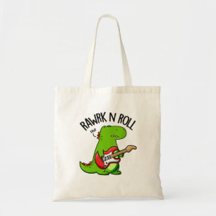 Tote Bag Pun Dinosaure Rocker Rawrk Et Roll Drôle