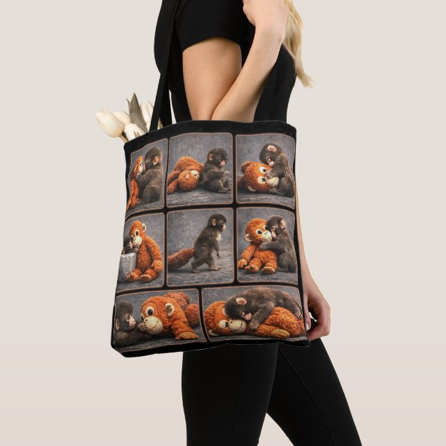 Tote Bag Punch Bébé Singe (De près)