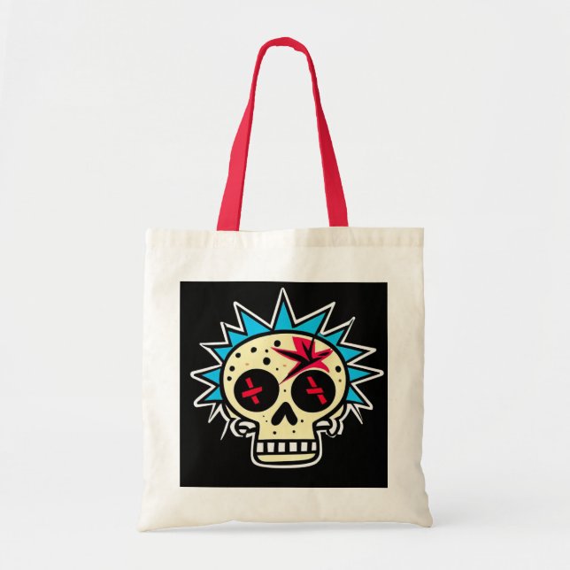 TOTE BAG 'PUNK SKULL' (Devant)