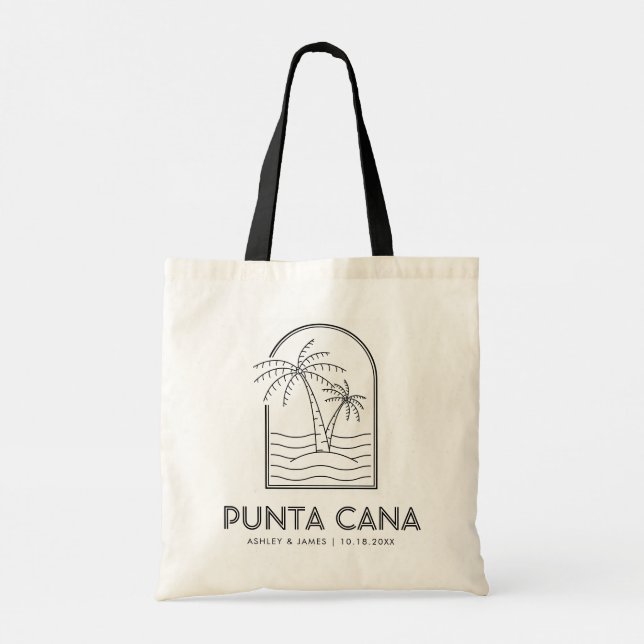 Tote Bag Punta Cana République Dominicaine Week-end Mariage (Dos)