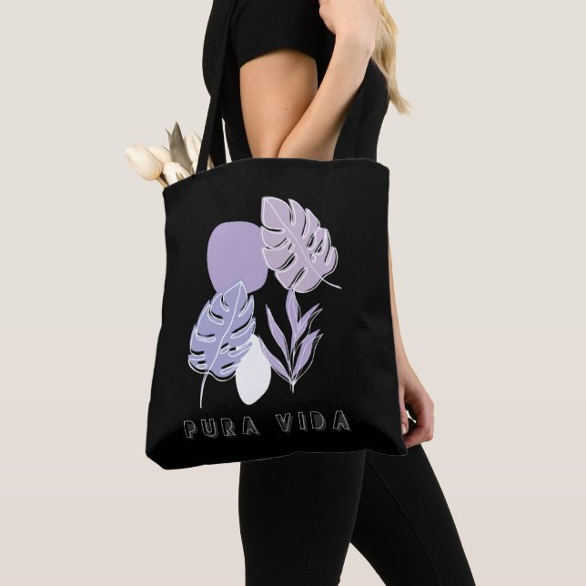 Tote Bag Pura Vida Botanique Leaf Costa Rica  (De près)