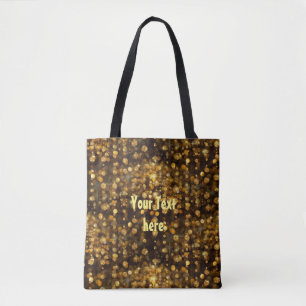 Tote Bag PURE Diamants d'or Motif + votre texte / photo