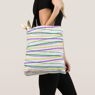 TOTE BAG PURPLE GREEN YELLOW MARDI GRAS THEME