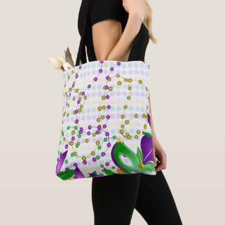 TOTE BAG PURPLE GREEN YELLOW MARDI GRAS THEME