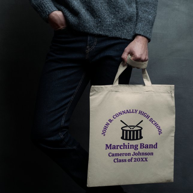 Tote Bag Purple High School Marching Band Personnalisable (Créateur téléchargé)