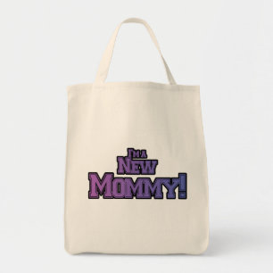Tote Bag Purple Je suis une nouvelle maman Tshirts et cadea