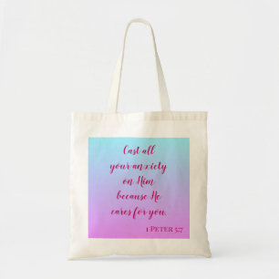 Tote Bag Purple Ombre transporte votre anxiété sur Dieu