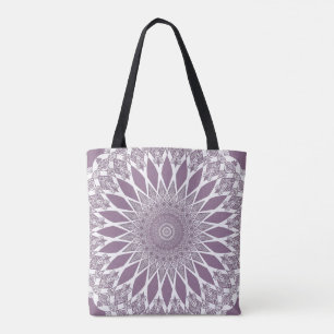 Tote Bag Purple Wisteria Tristy Mandala