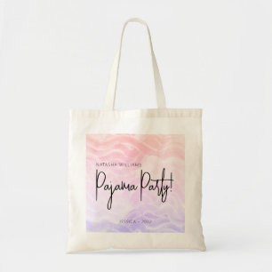 Tote Bag Pyjama Party Pastel Rose Violet Moderne