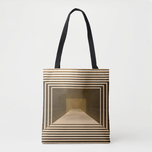 Tote Bag Pyramide jaune, conception graphique de bureau (Devant)