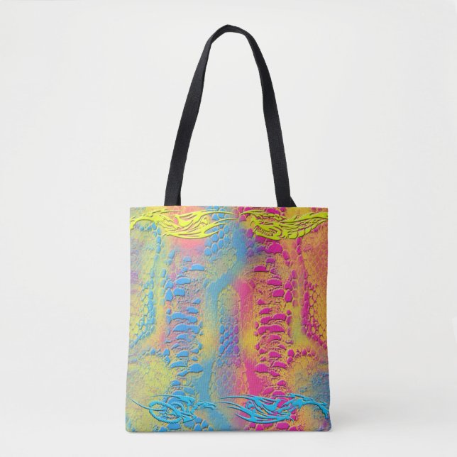 Tote Bag PYTHON - moderne fractale décorative - (Devant)
