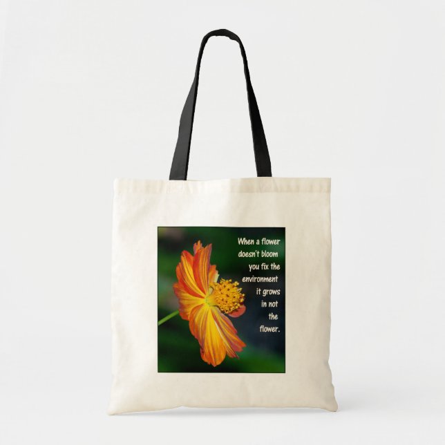 Tote Bag Quand la fleur ne fleurit pas... (Devant)