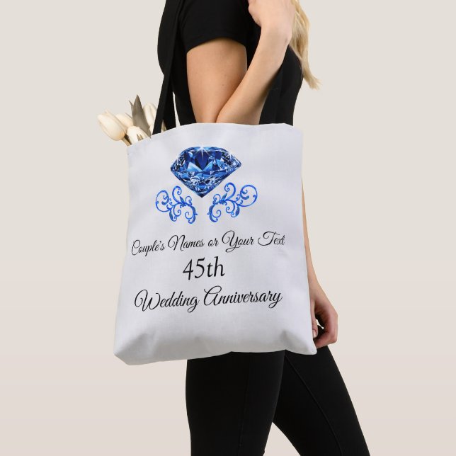 Tote Bag Quarante-cinquième cadeau personnalisé (De près)