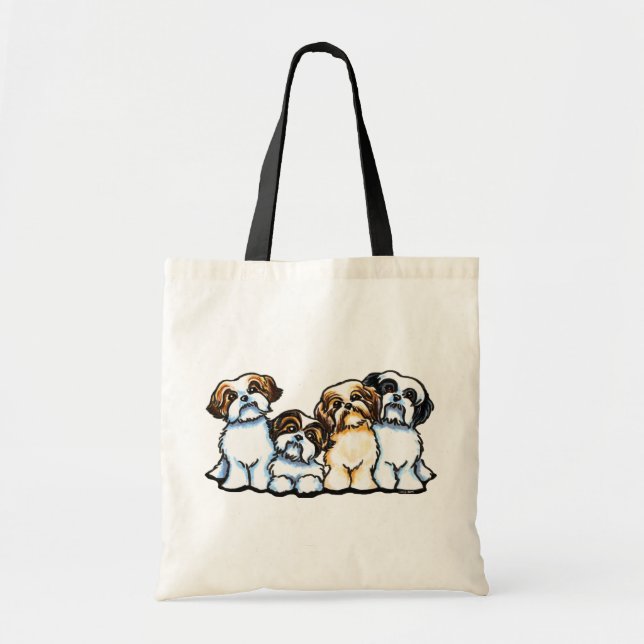 Tote Bag Quatuor Shih Tzu (Devant)
