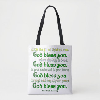 Tote Bag Que Dieu vous bénisse Irish Blessing