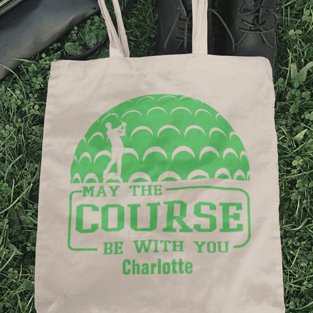 Tote Bag Que le parcours soit avec vous Golf Personnalisé (Créateur téléchargé)