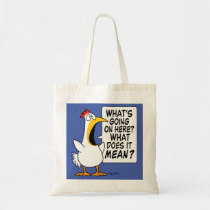 Tote Bag QUE SE PASSE-T-IL ICI ? poulet nerveux Boynton