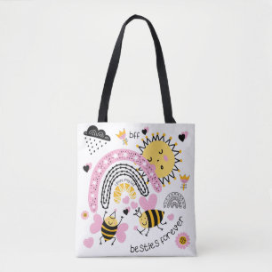 Tote Bag Queen Bees Meilleurs amis pour toujours mignonne B