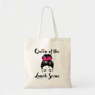 Tote Bag Queen of the Lunch Scene Cafeteria Worker Women