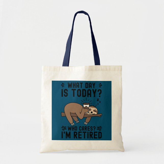 Tote Bag Quel jour est aujourd'hui qui s'intéresse Je suis  (Devant)