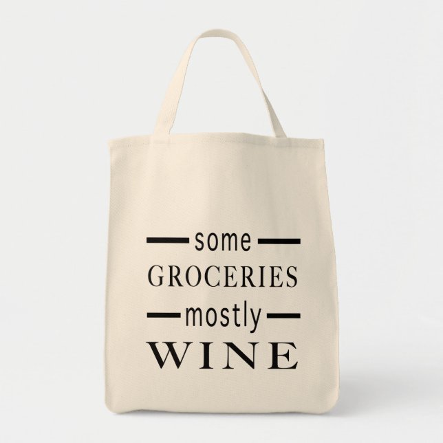 Tote Bag Quelques épiceries Principalement du vin (Devant)