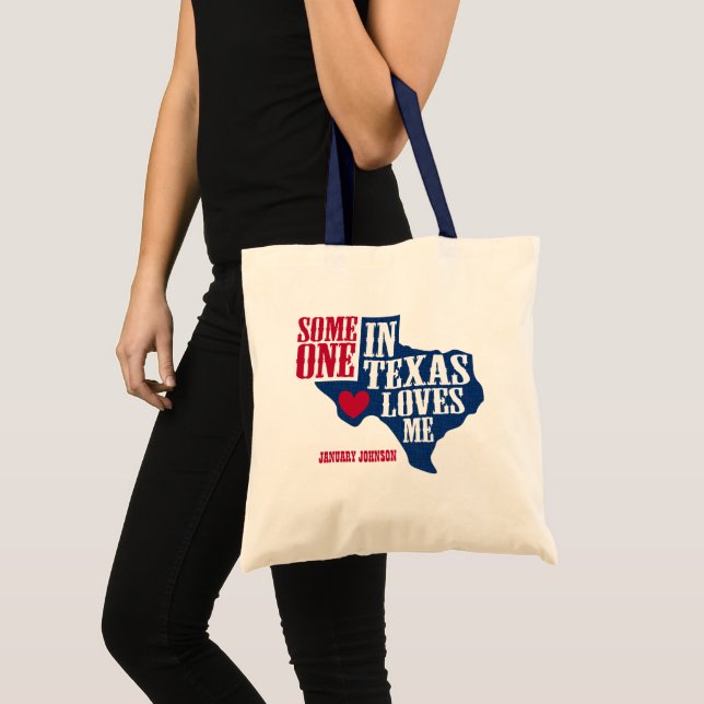Tote Bag Quelqu'un au Texas m'aime (Devant (produit))
