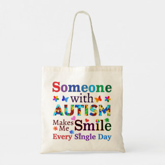 Tote Bag Quelqu'Un Avec AUTISME Me Rend Souriant