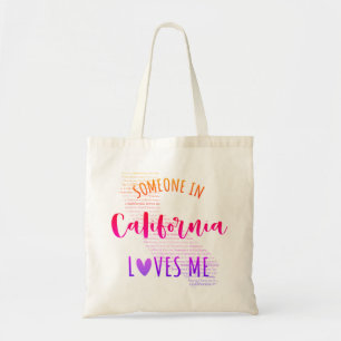 Tote Bag Quelqu'Un En Californie M'Aime Votre Nom Personnal