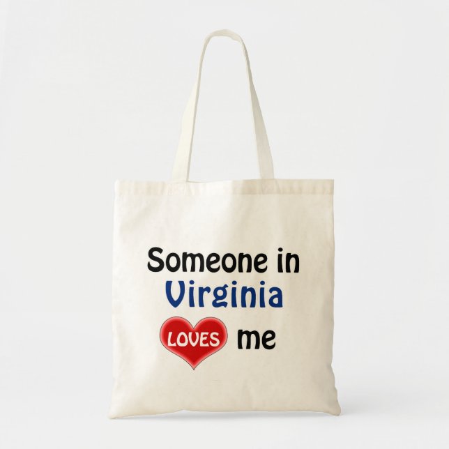 Tote Bag Quelqu'un en Virginie m'aime (Devant)