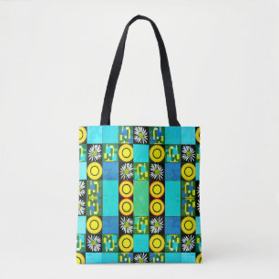 Tote Bag Quilt en écoutille Mazipoodles 5 Turquoise